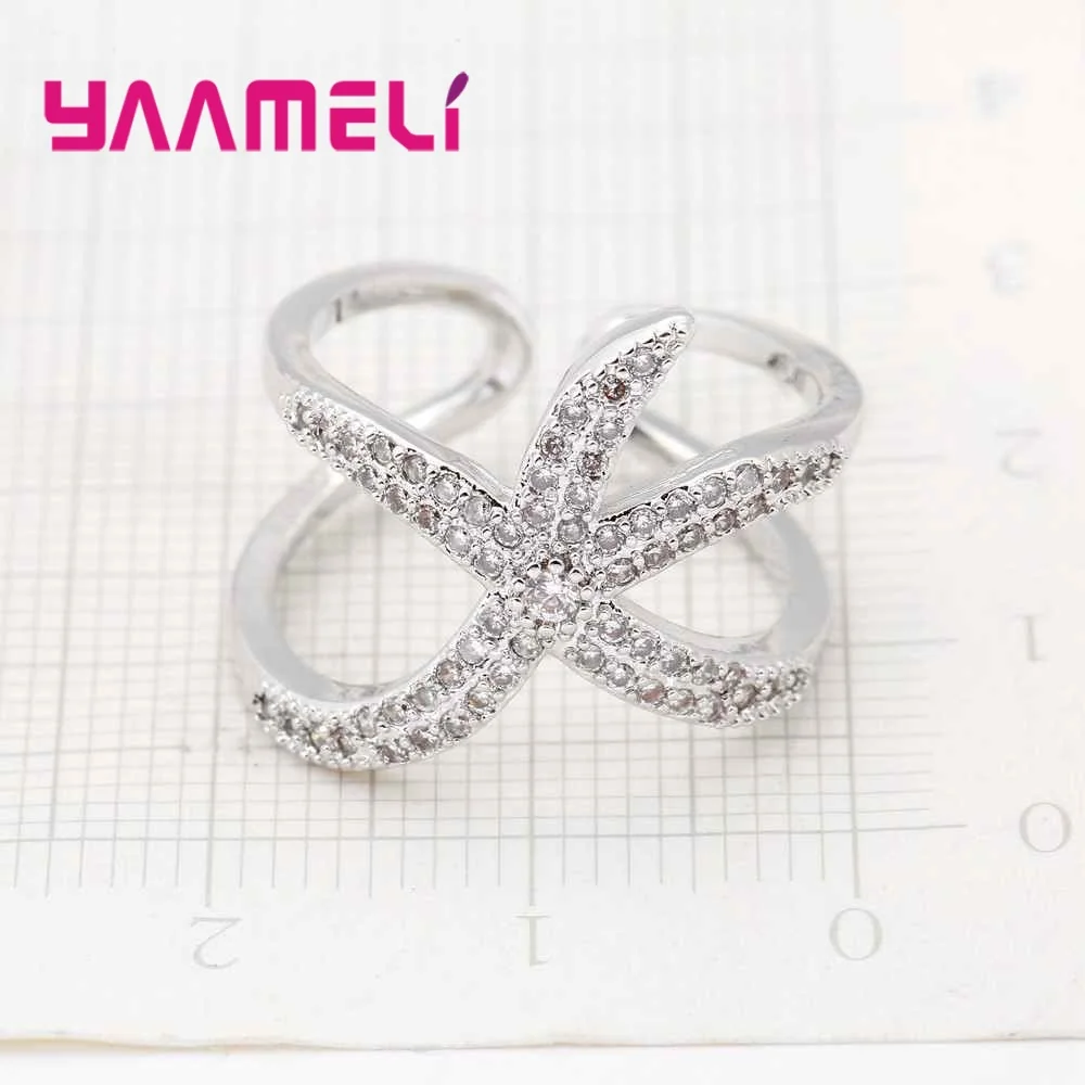 Ocean Beach Party Romantic Style Starfish Modeling Super Hot High Quality Men And Women Dating 925 Sterling Silver Ring