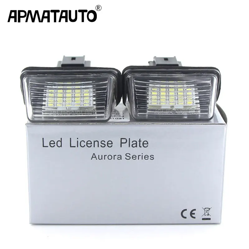 Apmatauto 2Pcs LED 18SMD License Number Plate Lights Lamp For Citroen C3 C4 C5 Berlingo Saxo Xsara Picasso