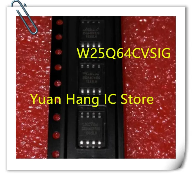 10PCS/LOT W25Q64CVSSIG 25Q64 W25Q64CVSIG 25Q64CVSIG  SPI FALSH SOIC-8PIN64M-bit/8M-byte Winbond W25Q64CV