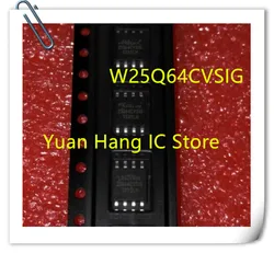 10PCS/LOT W25Q64CVSSIG 25Q64 W25Q64CVSIG 25Q64CVSIG  SPI FALSH SOIC-8PIN64M-bit/8M-byte Winbond W25Q64CV