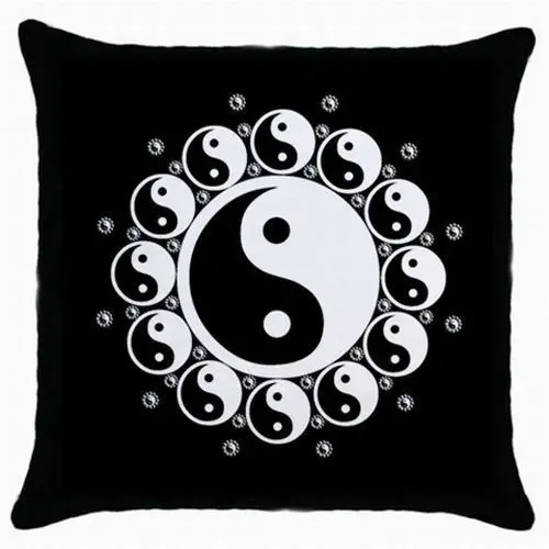 

Oriental Yin Yang Cushion Cover Asian Chinese Throw Pillow Case Covers Car Couch Sofa Cases Custom Home Decor Gifts Two Sides