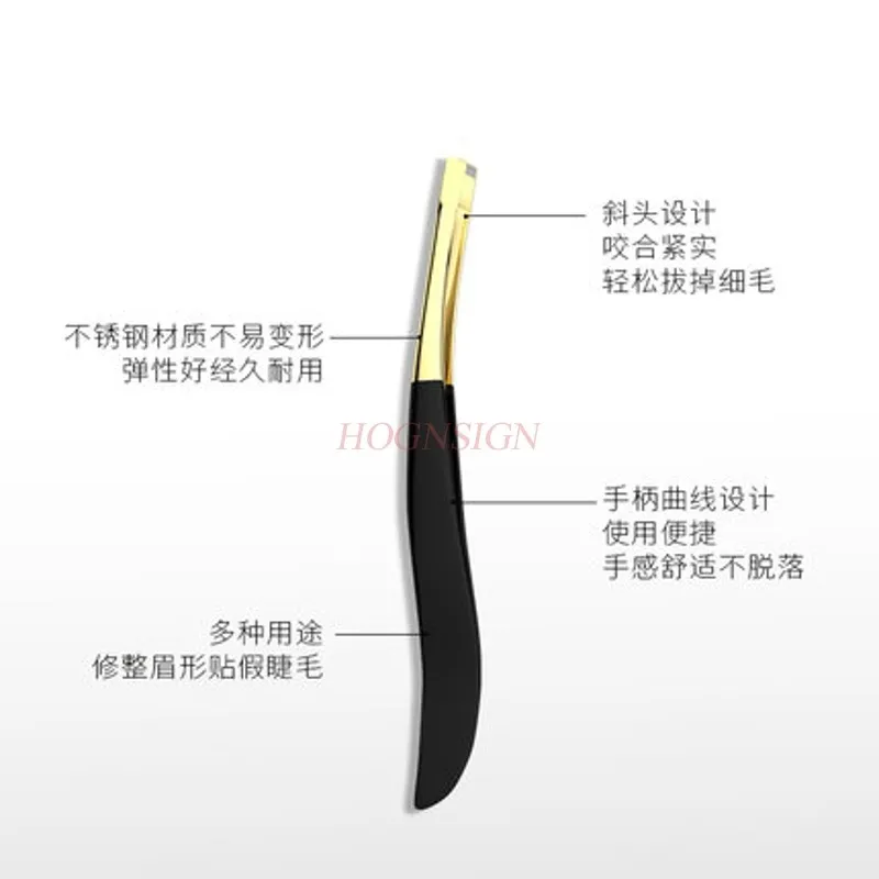 Clip per sopracciglia Pinzetta per trucco obliqua in acciaio inossidabile Clip per sopracciglia Pinzette Bocca sottile Strumento per trucco appropriato Vendita di pinze
