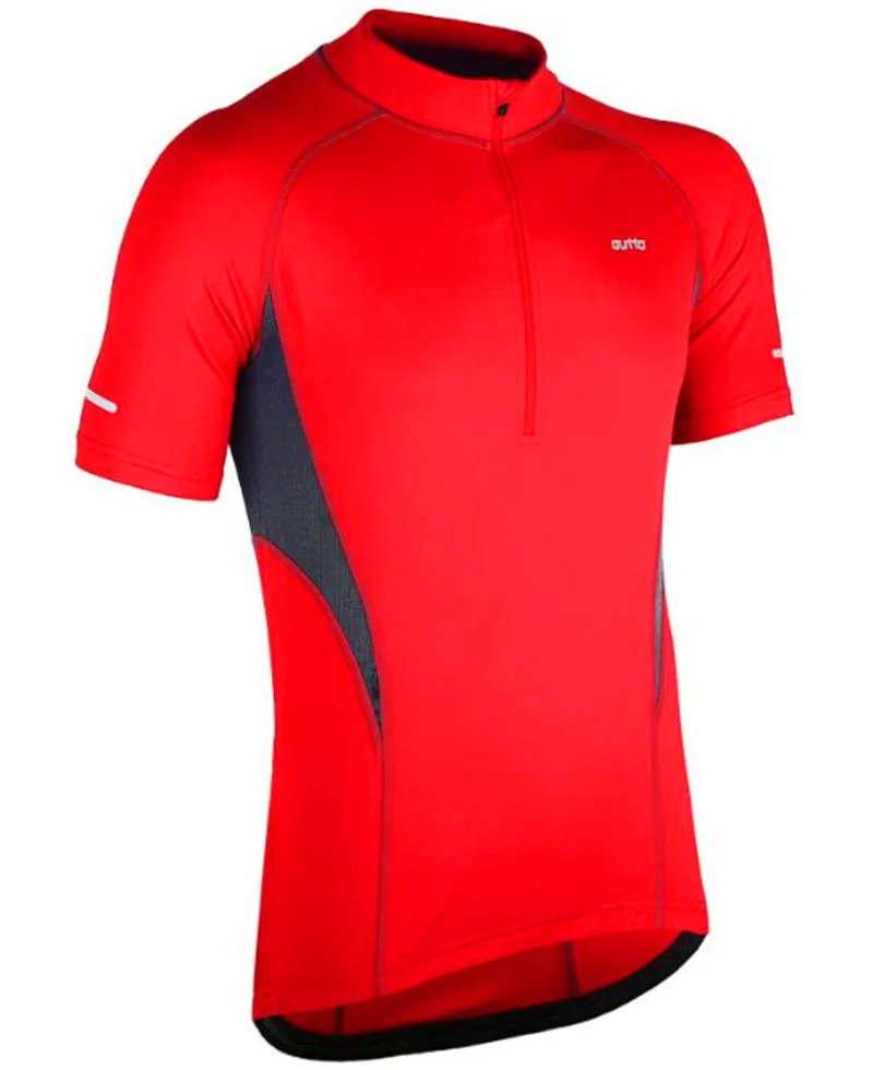 Summer Man Bike Sport Mountain Bicycle Wear Short Sleeve Polyester Breathable Anti-sweat Partial Zipper Cycling Jersey