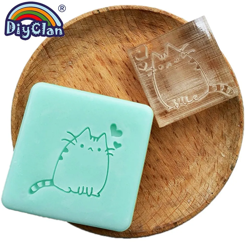 Acrylic DIY resin DIY handmade Kitten Resin soap stamp chapter diy multiple styles patterns Z0126XM