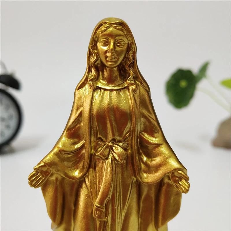 Golden Jesus & Madonna Figurines 5