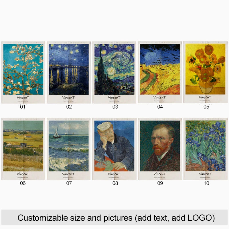 

Van Gogh Oil Painting Linen Customizable Door Curtain Noren Restaurant Kitchen Bedroom Home Decor