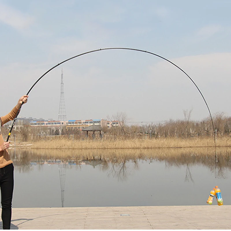 High Carbon Rocky Telescopic Fishing Rod 3.6M-7.2M Casting Rods Fishing Pole  Fiber Feeder Carp Rods