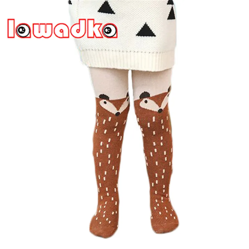 Lawadka Pattern Knitting Baby Girls Tights Cartoon Baby Tights For Girls Spring Style Soft Children Gifts