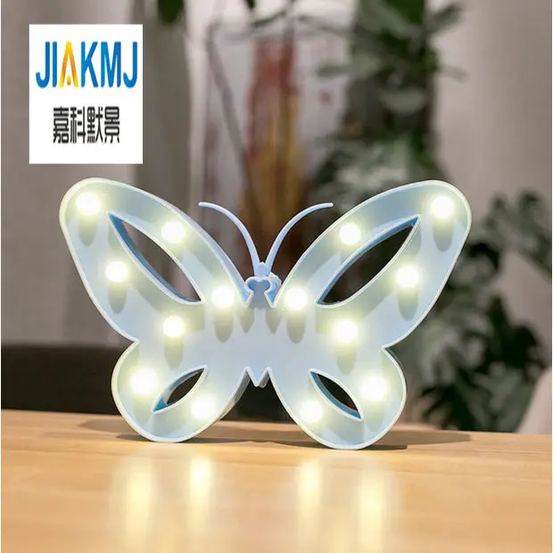 

2017 new LED butterfly night light living room bedroom children's kids room creative lights cafes florist clothing store decorat