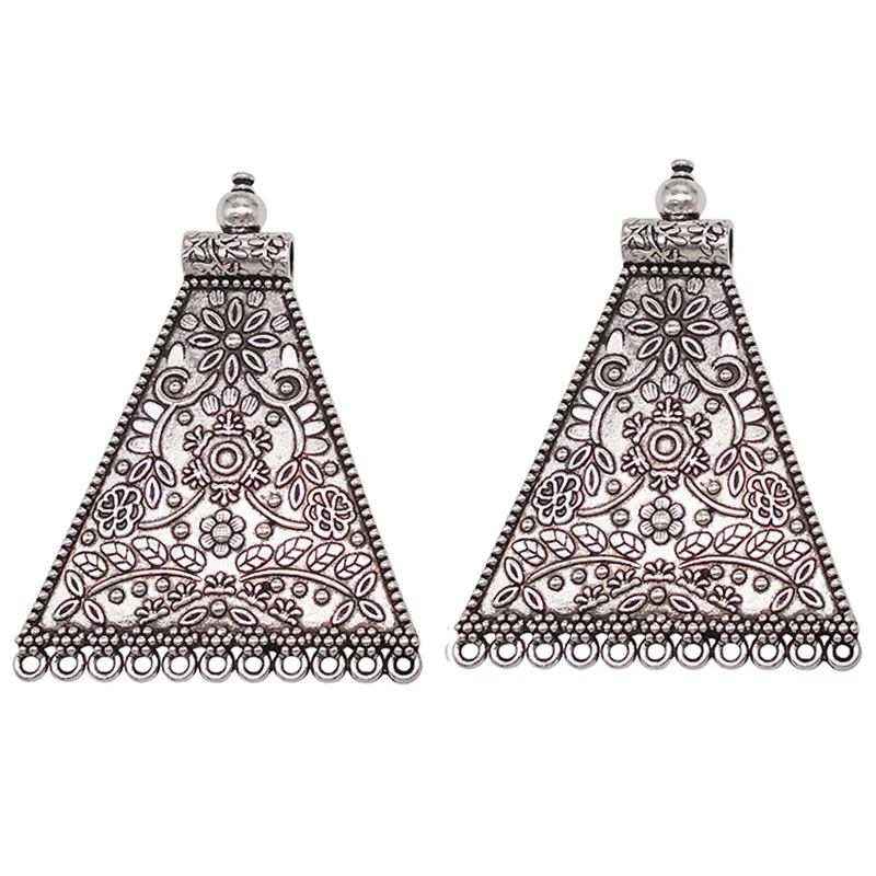 ZXZ 2pcs Large Tribal Ethnic Bohemian Boho Connector Pendants for Necklace Jewelry Making Findings Components