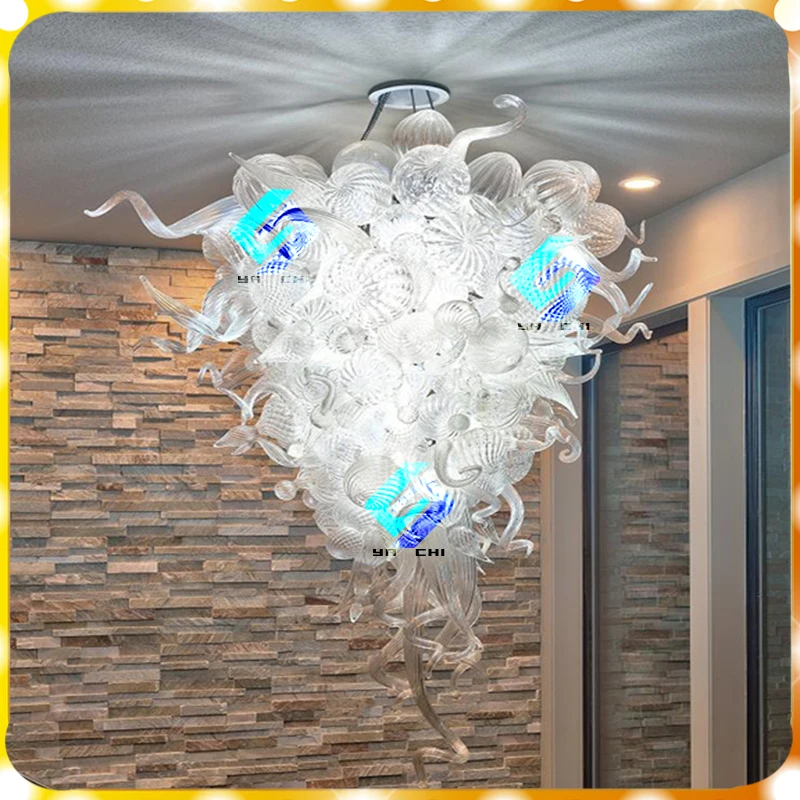 

Modern Hand Blown Glass Modern Ceiling Decorative Glass LED Art Chandelier Lightings