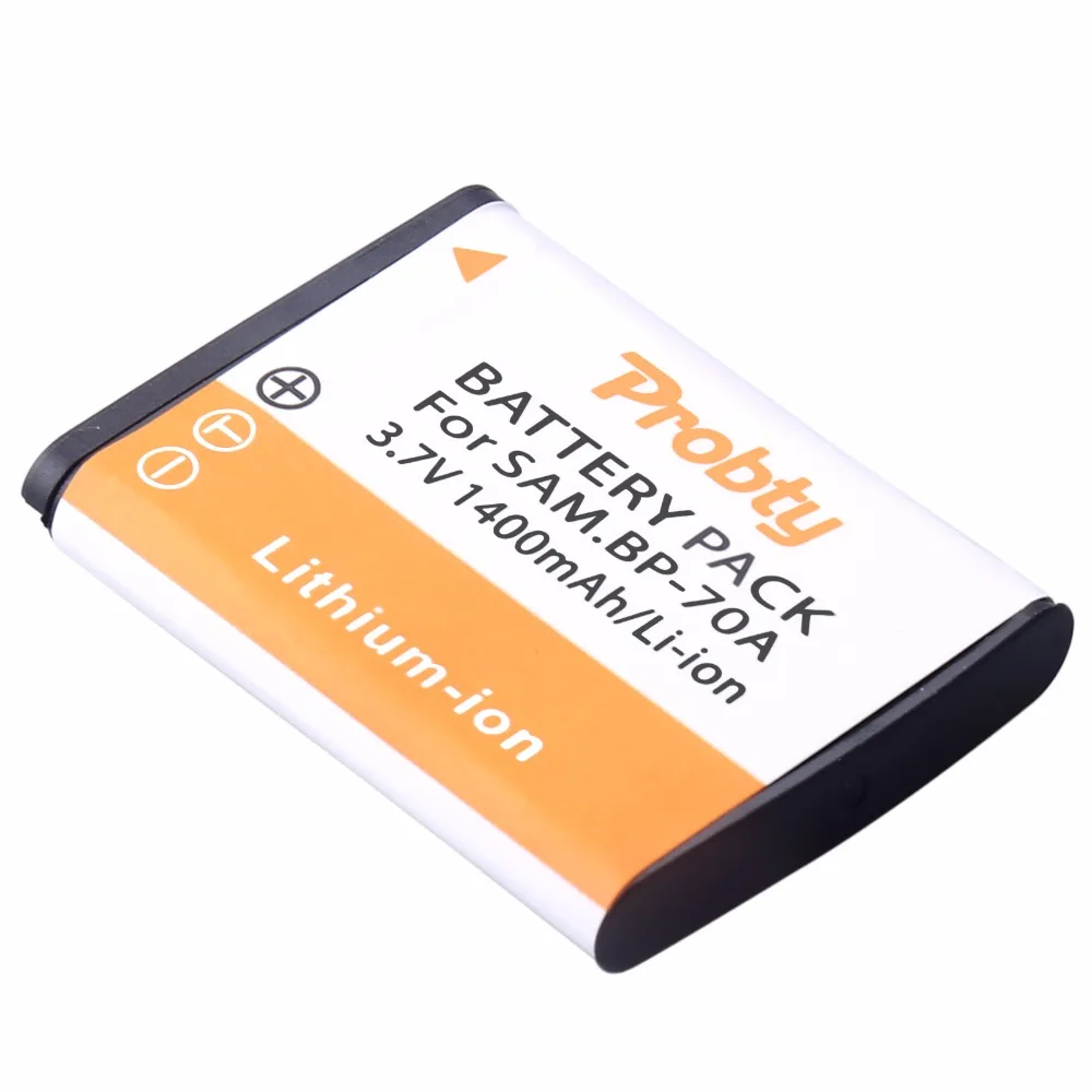 Probty BP-70A BP 70A BP70A Rechargeable Li ion Battery For Samsung PL80 PL90 PL100 ES70 SL50 SL600 ST30 ST60 ST65 TL105 camera