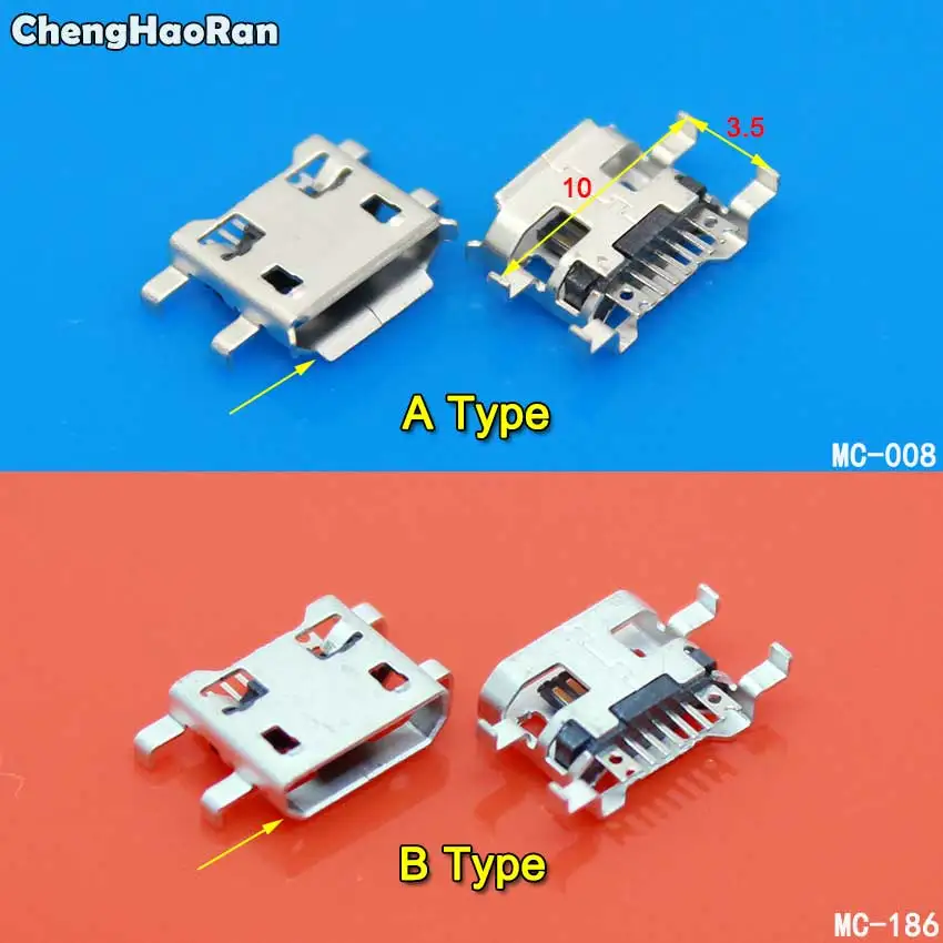 

ChengHaoRan 10PCS Tablet Micro USB Sockect Micro USB 5Pin Jack Connector Port For Mobile Phone Camara Laptop