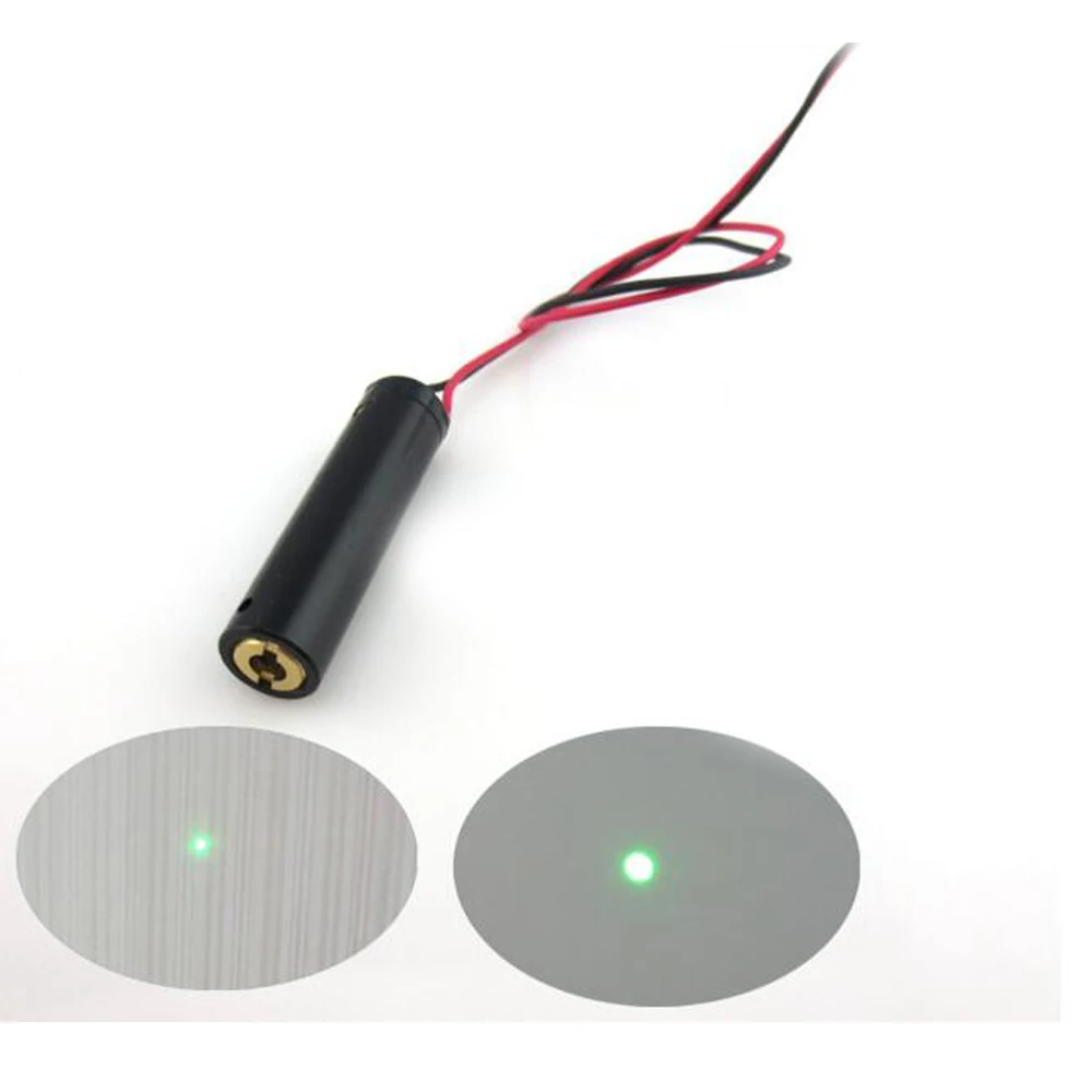 Highly Stable 532nm 0.4mw Green Spot Laser Module 8mm Diameter Green Point Laser Head