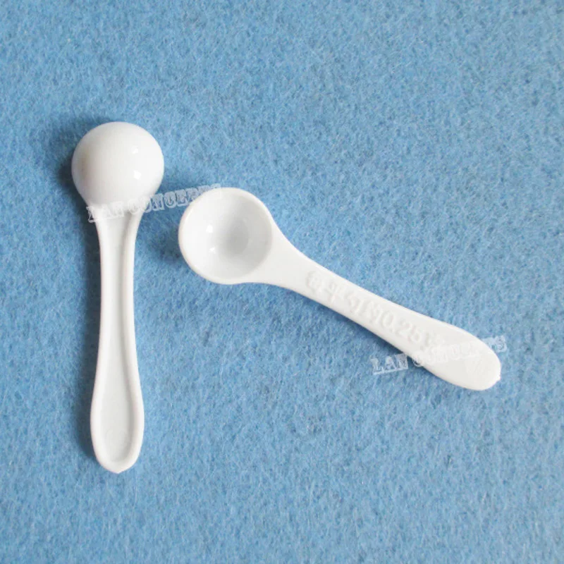 0.25g gram Spoon Plastic Measuring Scoop for medical powder - white 1000pcs/lot Free shipping wholesale