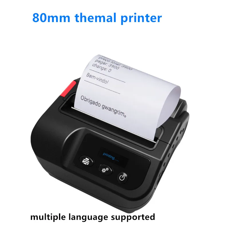 

Thermal printer 80mm bluetooth bar code qr printing Wireless Portable 80mm receipt printer