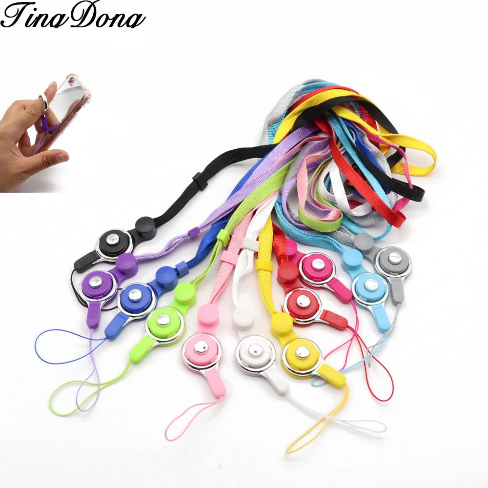 Detachable Phone Lanyard & Ring, Cell Phone Tether Neck strap Holder Wrist Strap Ring For mobile phone/ ID card badge/ iPod/ Mp3