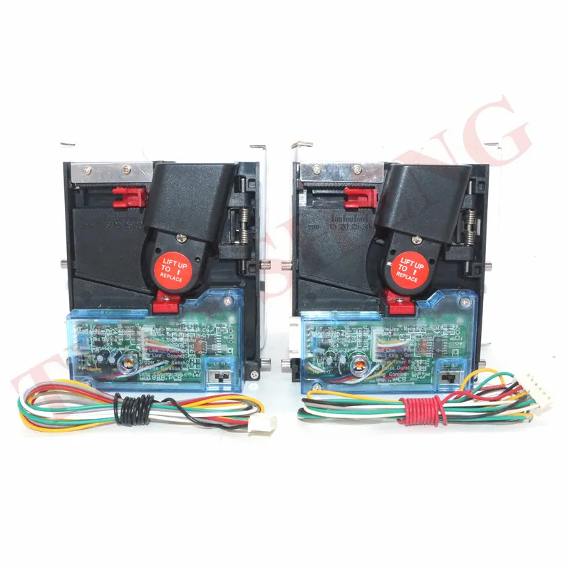 2Pcs/Lot Drop Type vertical type CPU comparison electronic token coin validator acceptor for coin operated vending machine