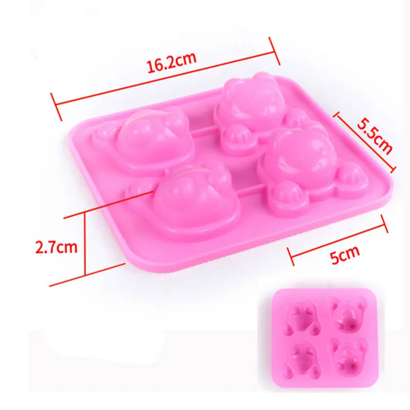 cake design cartoon series 4 cavity cat mini cake silicone bakeware cake decorating silicone nonstick mould free shipping