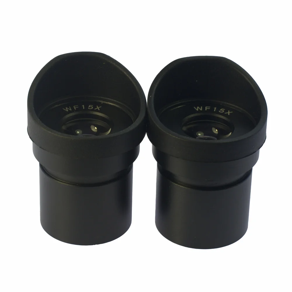 WF15X/15mm Eyepiece Lens Wide Angle Stereo Microscope Eyepiece Lens Mount 30mm 1Pcs