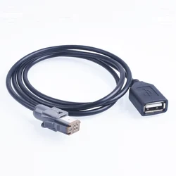 Car Aux Audio Input Media Data Wire Plug To USB Adapter Conector For Totota 4pin