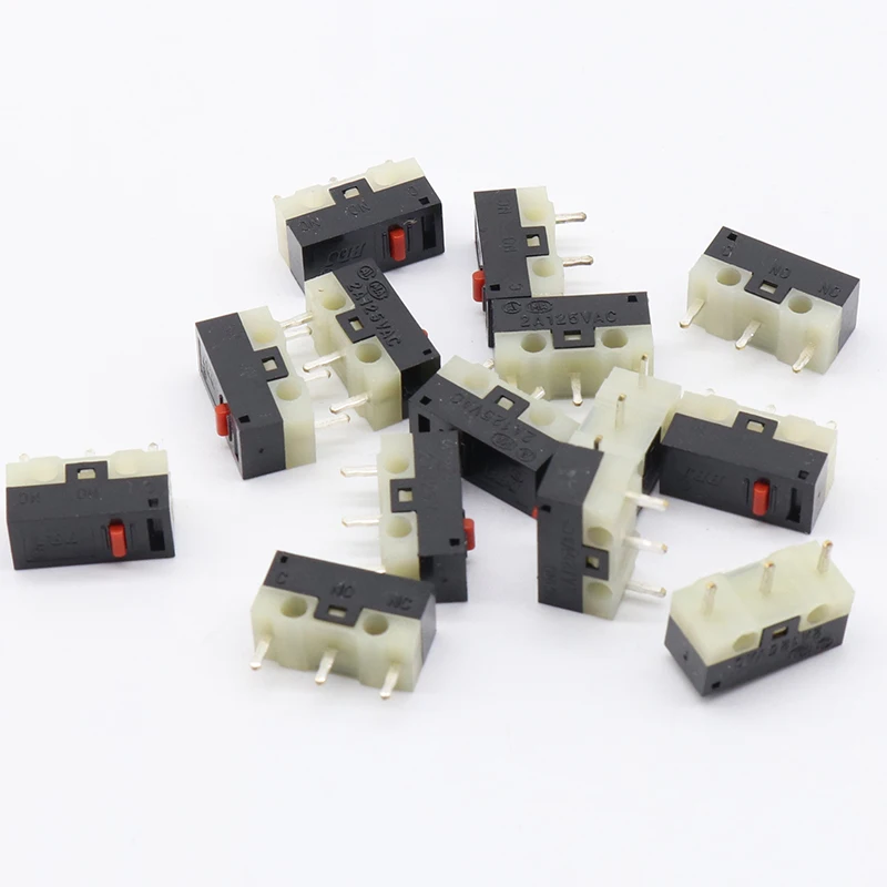 10pcs/lot Three legged handleless mouse switch micro button switch 30VDC 0.05A lightly Copper feet touched