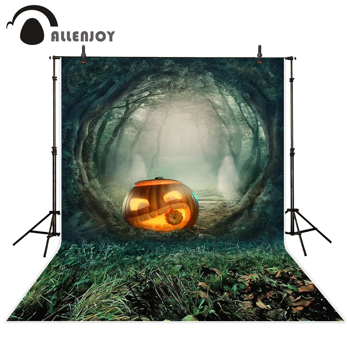 

Allenjoy Forest Gloomy Horror pumpkin lantern for Halloween Celebration children party excluding stand fantasy photography prop