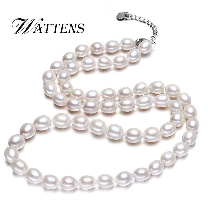 

WATTENS Amazing Price Beautiful Pearl Jewelry Necklace,High Quality Natural Freshwater Pearl Beads Women wedding/birthday/Party