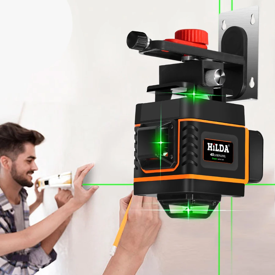 16/12 Lines 4D Laser Level green line Self-Leveling 360 Horizontal And Vertical Super Powerful Laser level green Beam