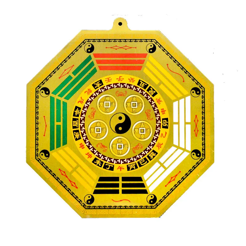 Cinese Fengshui Bagua Specchio Appeso A Parete 5 Imperatore Soldi Tai Chi La 8 Hexagrams di Buon Auspicio Artigianato Decorazione Della Casa