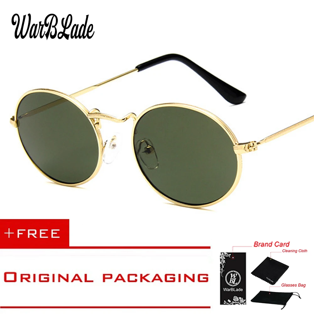 

2018 Fashion Designer Lunette W Retro Small Round Sunglasses Men Vintage Brand Shades Male Black Metal Sun Glasses For Men