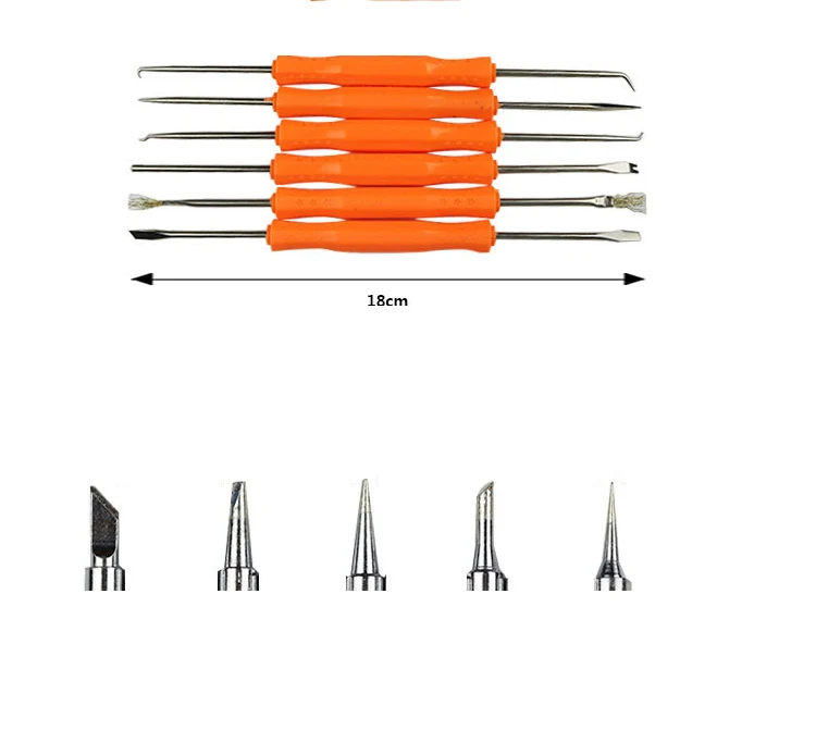 Saldatore 60W kit di ferro per saldatura elettrica a temperatura regolabile 110V / 220V pompa dissaldante pinze per filo di stagno strumenti di saldatura