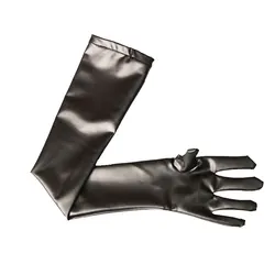 Sexy Women Faux Leather Shiny Long Latex Glove Punk Gloves Outfit Mittens Culb Wear Cosplay Costumes Accessory Plus Size F27