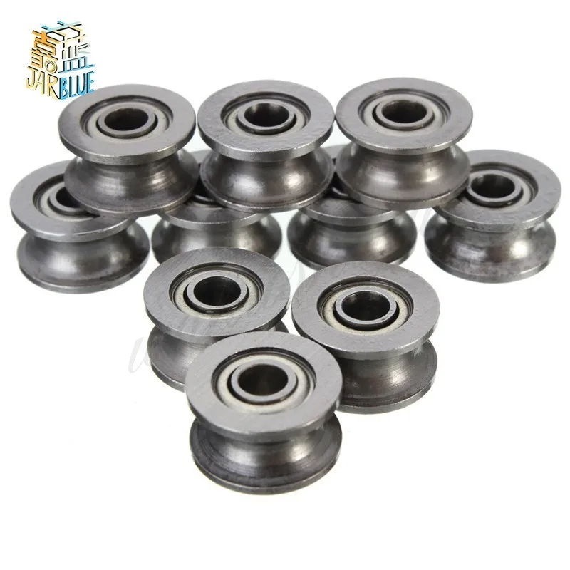 10 or 20pcs U624zz U624 U Groove Deep Groove Ball Bearing 4x13x7mm For 5.5mm Shaft Carbon Steel