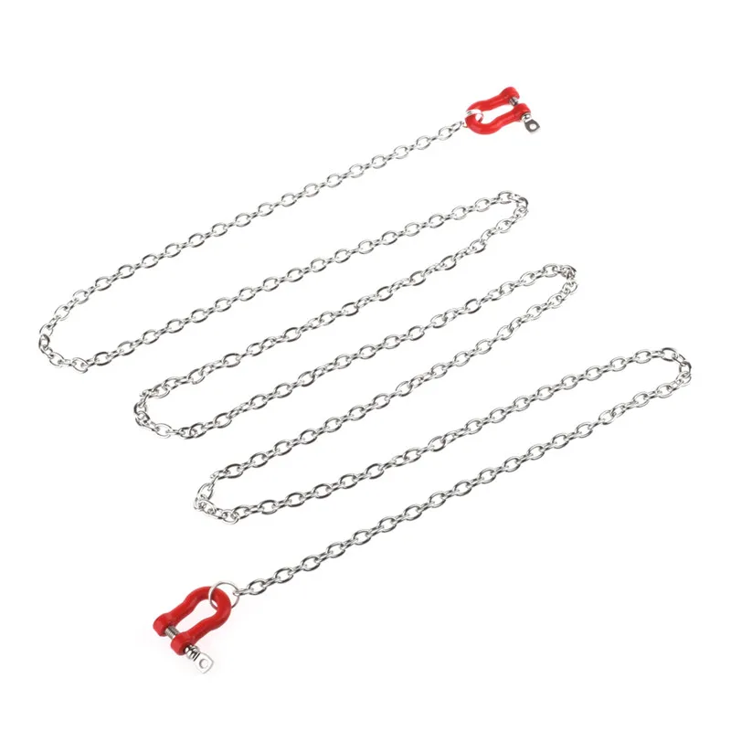 RC Car Metal Long Chain With Tow Shackle 100mm For Axial SCX10 TAMIYA CC01 RC4WD D90 D110