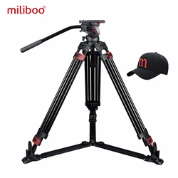 miliboo MTT609B  Professional Carbon Fiber Tripod with Hydraulic Ball Head Digital Camcorder/Camera/DSLR Stand Grand Extensio