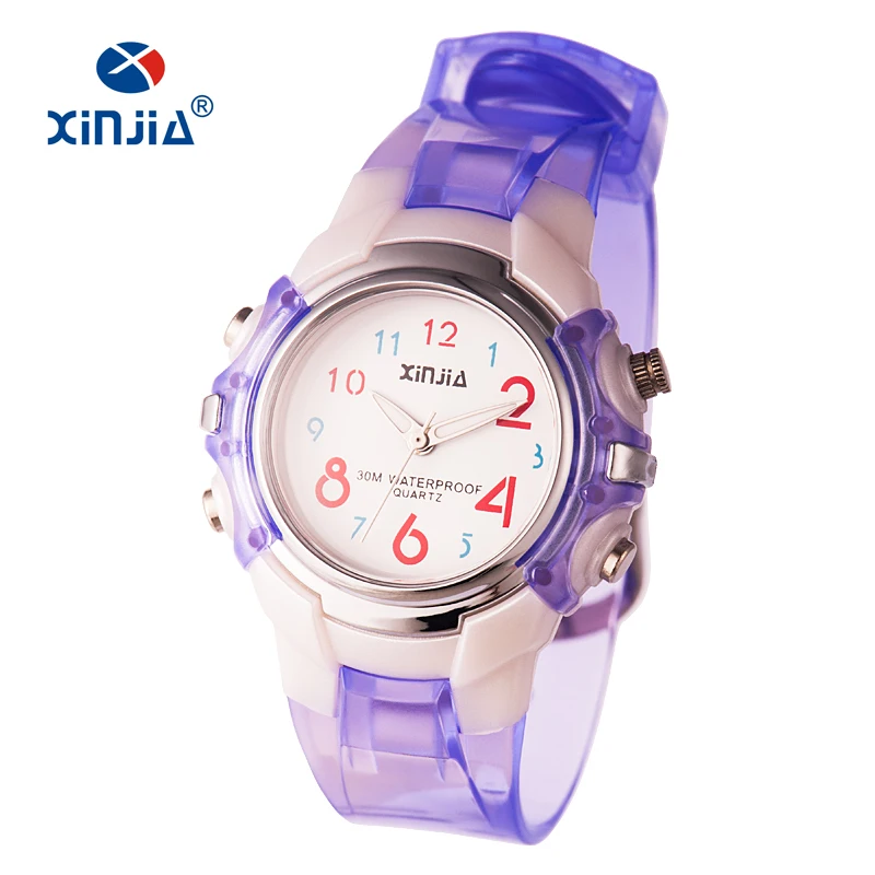 2020 New Children's Jelly Watches Japanese Quartz Movement Waterproof 3BAR Colorful Cute, Girls Kids Gift Luminous Hands