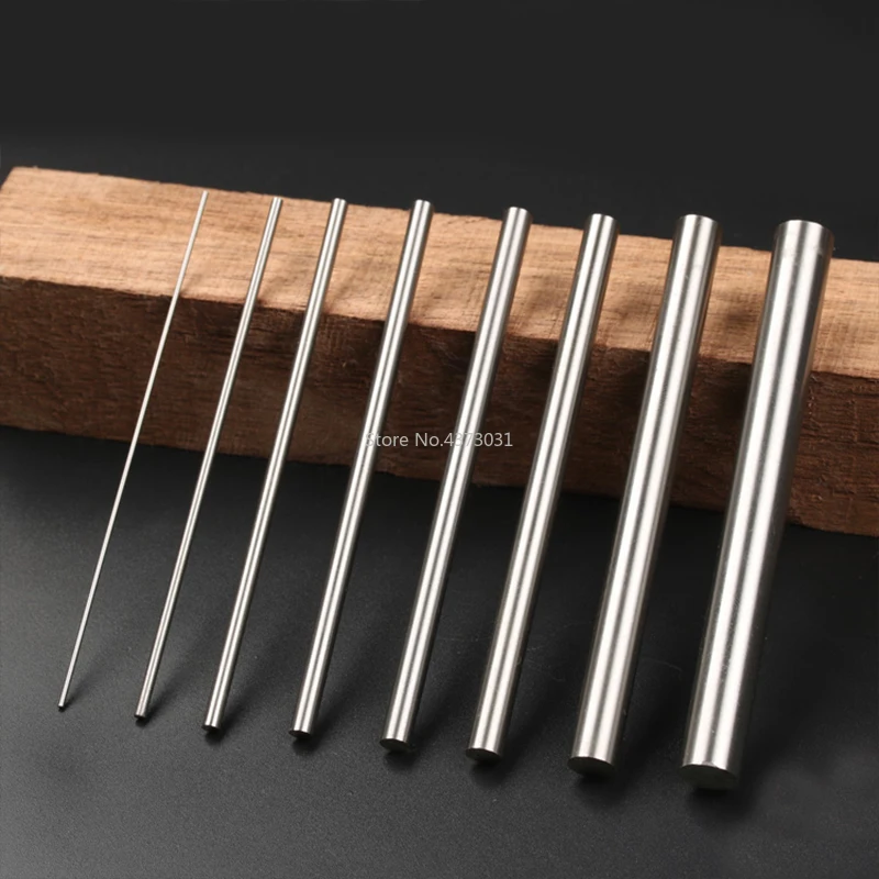 2pcs 2-8mm Hand-done White steel bar rod 100mm stick for knife handle part DIY Handmade material accessories