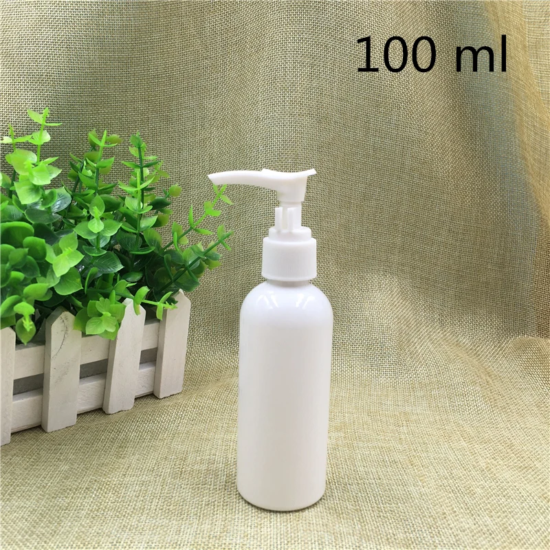 50 pcs Shipping 100 ml Empty Clear Plastic Pump Bottle Shampoo Cleansing Oil Toner Empty Cosmetic Containers