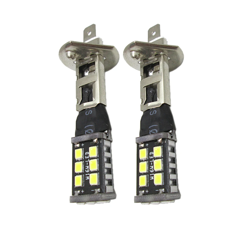 

YSY 2PCS H1 2835 15 SMD h1 LED Canbus Error free Car Headlight Fog lights Driving Light Bulb led lights for car White DC 12V