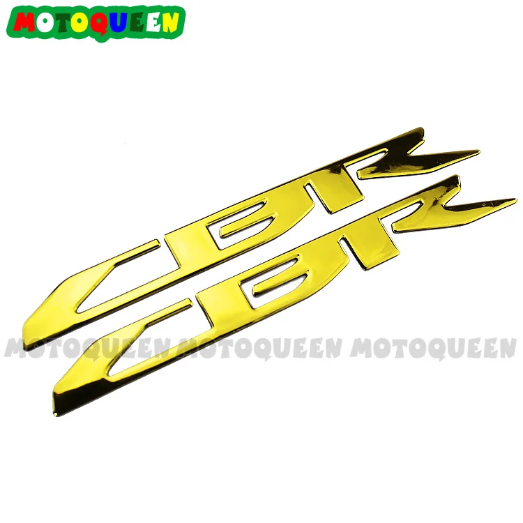 2X Motorcycle Chrome 3D Raised Stickers Decals Emblem For CBR 150 250R 300R 400R 500R 500X 600RR 1000RR RR 650R 650F ABS