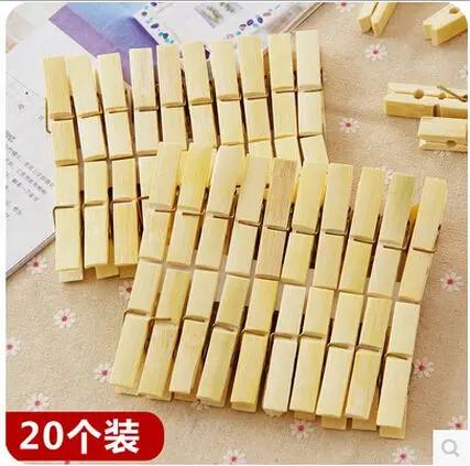 20 Pcs 6CM versatile clothes drying rack Photo Paper Peg Clothespin Craft DIY Clips Natural Decoration AU014