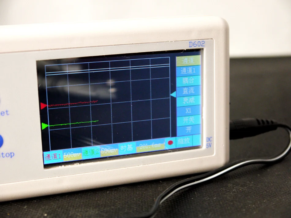 D602 Portable Digital Oscilloscope D602 200KHz Double Channel & 3.2 Inch LCD+Touch Panel Multi-function DSO602