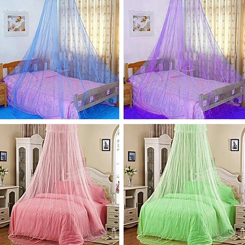 Mosquitera de encaje elegante para cama de insectos, cortina de red, cúpula redonda, ropa de cama