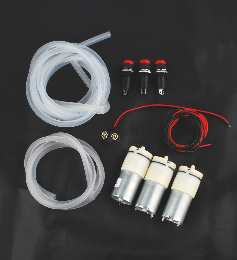 

One Set NEW 370 air Pump 6V-12Vdc Quiet Strong Oxygen Pump Switch tube, Battery clamp