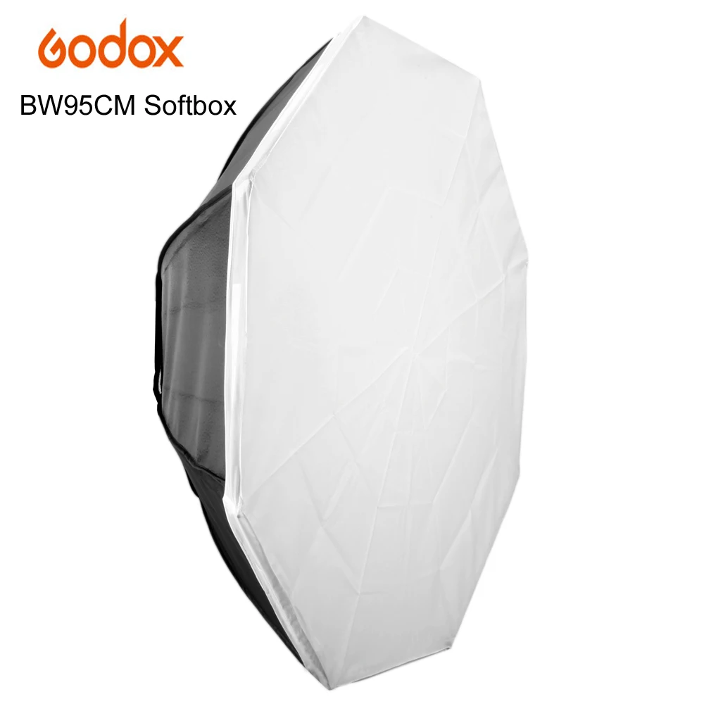 

Новинка софтбокс Godox BW95cm восьмиугольный софтбокс Bowens крепление алюминиевый сплав переходное кольцо для студийной вспышки