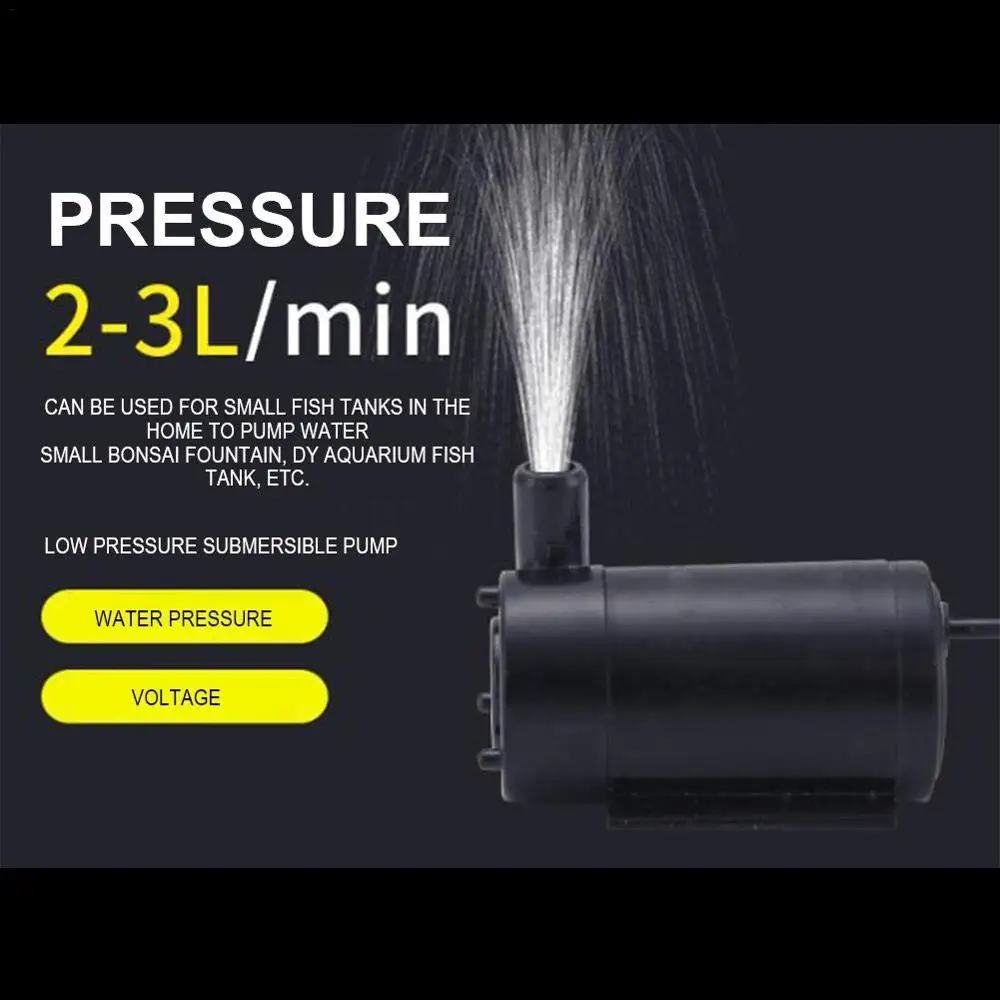 DC 5V USB A Basso Rumore del Motore Brushless Pump120L/H Mini Micro Pompa Ad Acqua Sommergibile Per Kit Fai Da Te