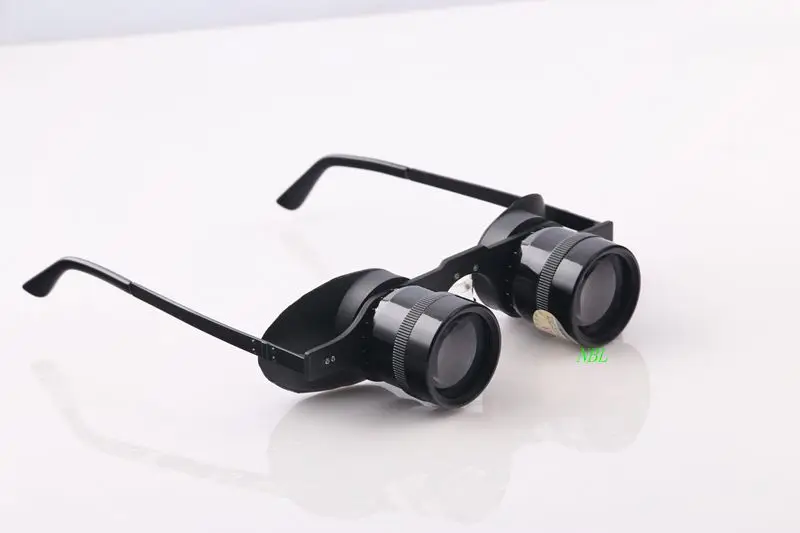 10X Magnifying Loupe Ultra-clear Binocular Opera Fishing Glasses With Green Film 10*34 Football Binoculars Magnifier With Box