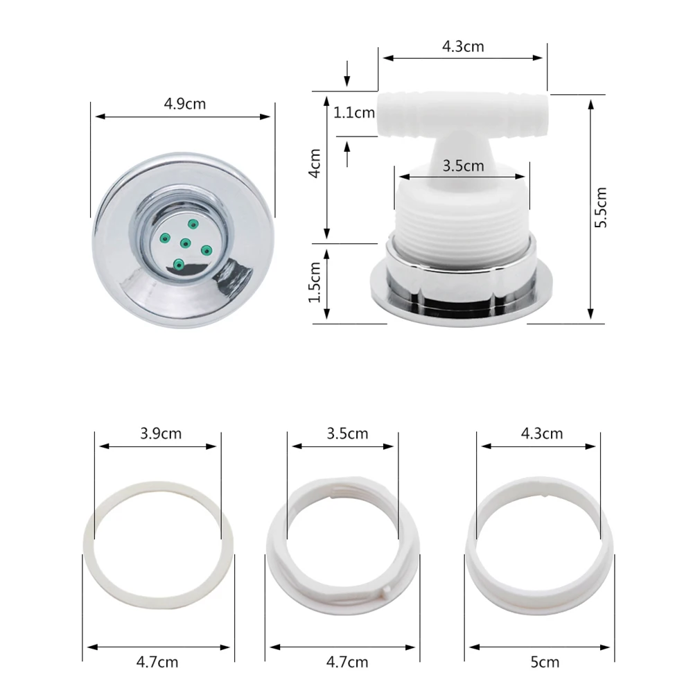 Imagem -05 - Water Saving Shower Head Jets Bico de Pulverização Acupuntura Hidráulica Massagem Cabine Acessórios do Quarto Banheiro Pcs por Lote