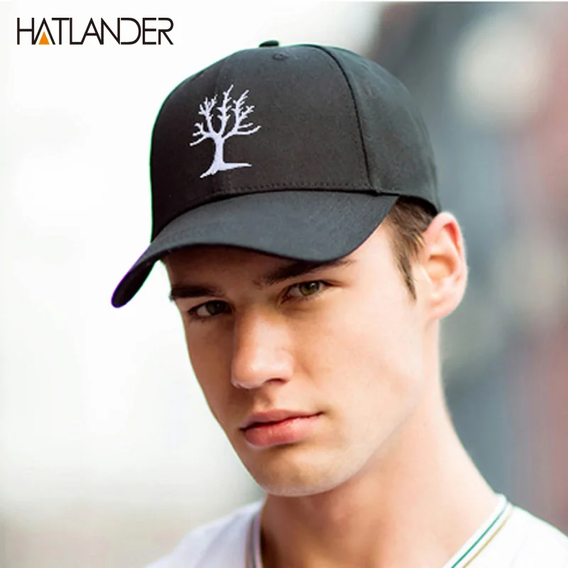 Hatlander 2017 adult cap embroidery tree dad hat casual cap casquette hip hop snapback hats women men cotton baseball cap